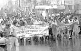 AISA-RYA March to the CM at Patna against atack on Dalit Hostals