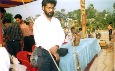 Comrade Dipankar addressing a rally at Darbhanga, March 30