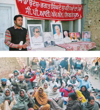 Comrades participating in Sankalp Sabha in Mansa, Punjab