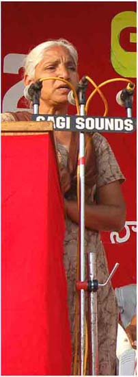 Jita Kaur addressing AIALA Rally at Rajamundry