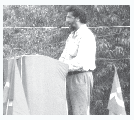 Dipankar Bhattarcharya addressing rally