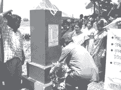 Com. Dipankar paying tributes tomartyrs of Naxalbari