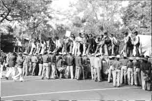 scaling the barricade
